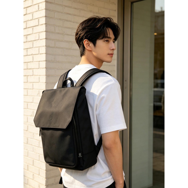 Leather Work Rucksack - High Quality Flap PU Leather Laptop