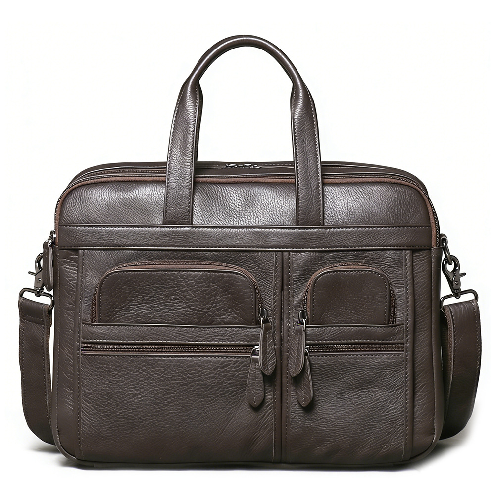Leather Work Handbags - Men's Genuine Leather Briefcase, Business Handbag