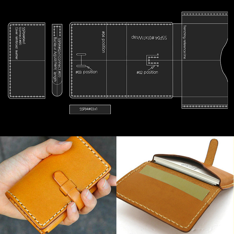 Leatherwork Kit - YOMDID 4pcs Acrylic Mold Wallet Making