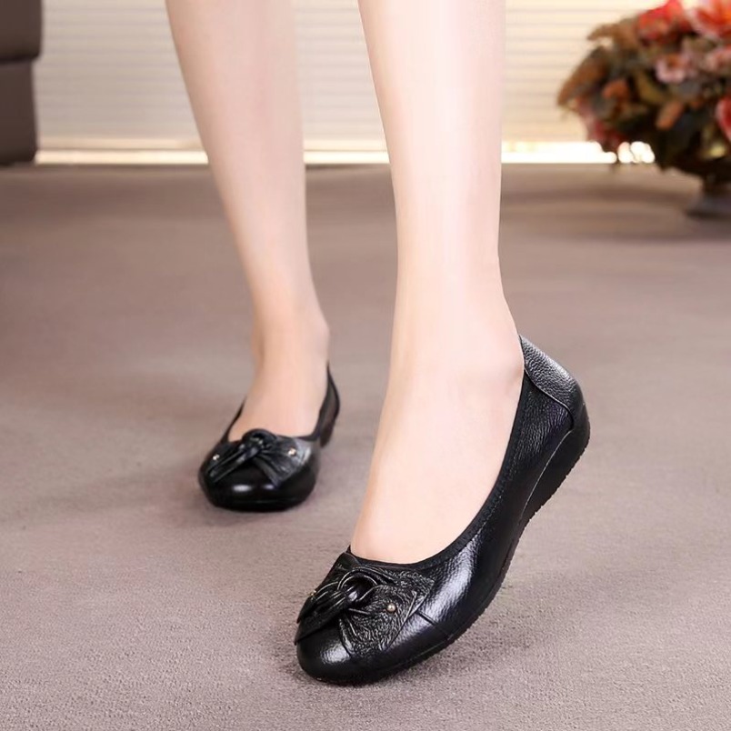 Leather Work Flats - 2025 Plus Size SpringAutumn Fashion Genuine