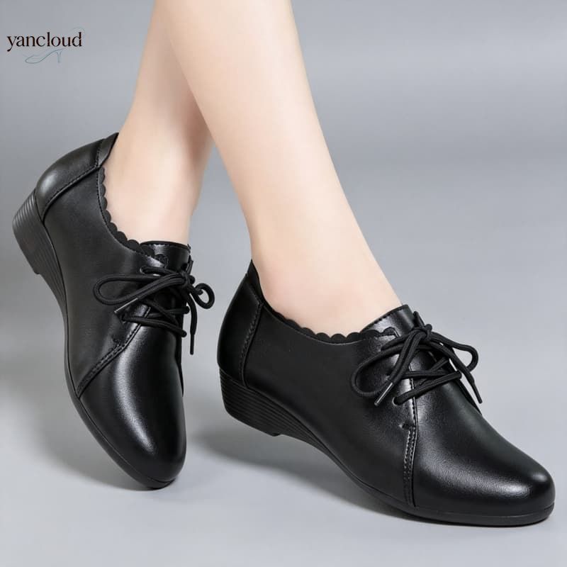 Leather Work Flats - Plus Size 35-43 All Match Comfortable
