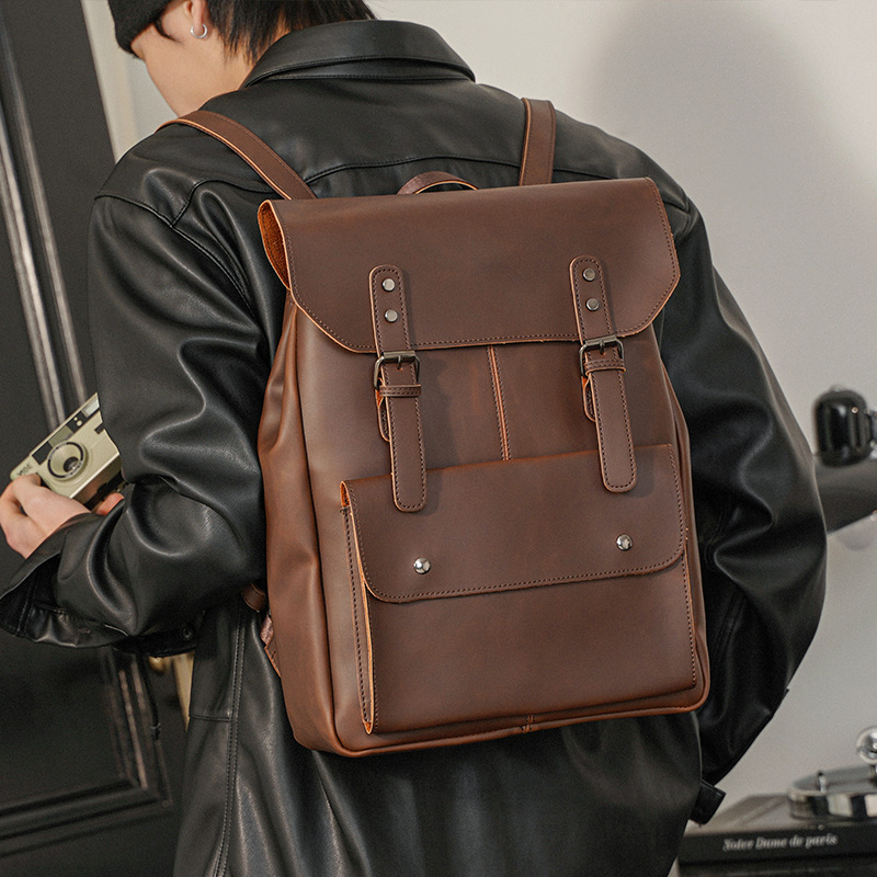 Vintage Men's Leather Backpack - Leather Work Rucksack review and price