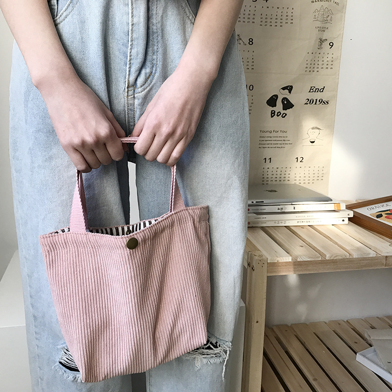 Small Corduroy Lunch Bag For W - Leather Work Handbags review and price