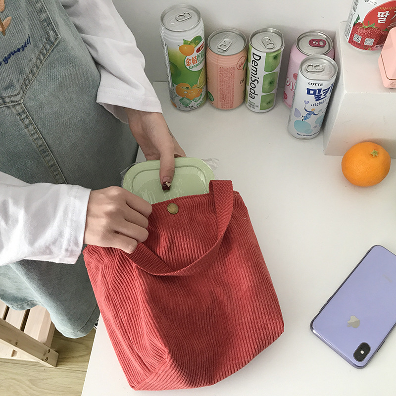 Small Corduroy Lunch Bag For W - Leather Work Handbags review and price