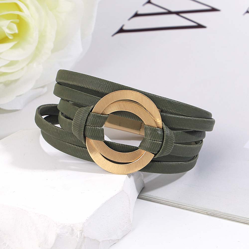 Amorcome Classic Double Circle - Leatherwork Rings review and price
