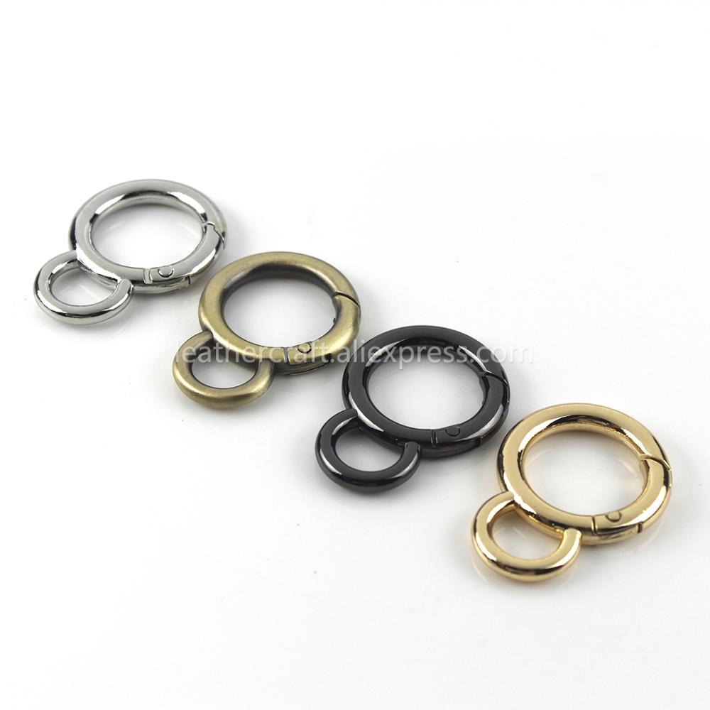 Metal Double Circle Snap Hook  - Leatherwork Rings review and price