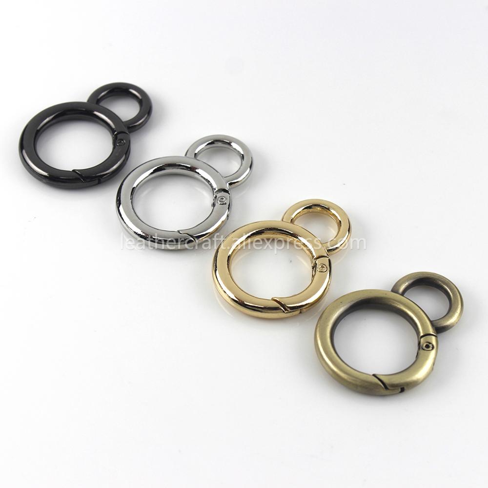Metal Double Circle Snap Hook  - Leatherwork Rings review and price