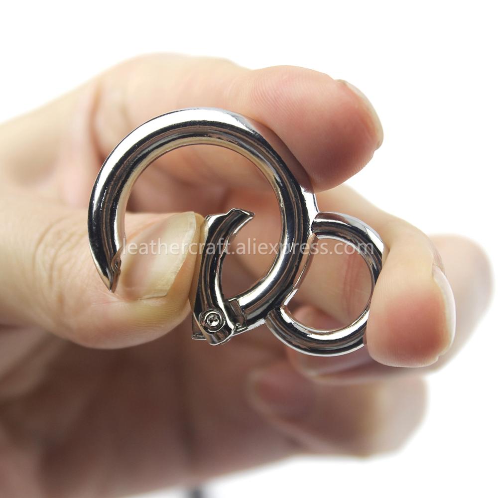 Metal Double Circle Snap Hook  - Leatherwork Rings review and price