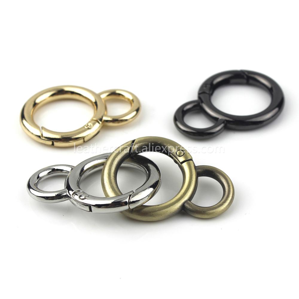 Metal Double Circle Snap Hook  - Leatherwork Rings review and price