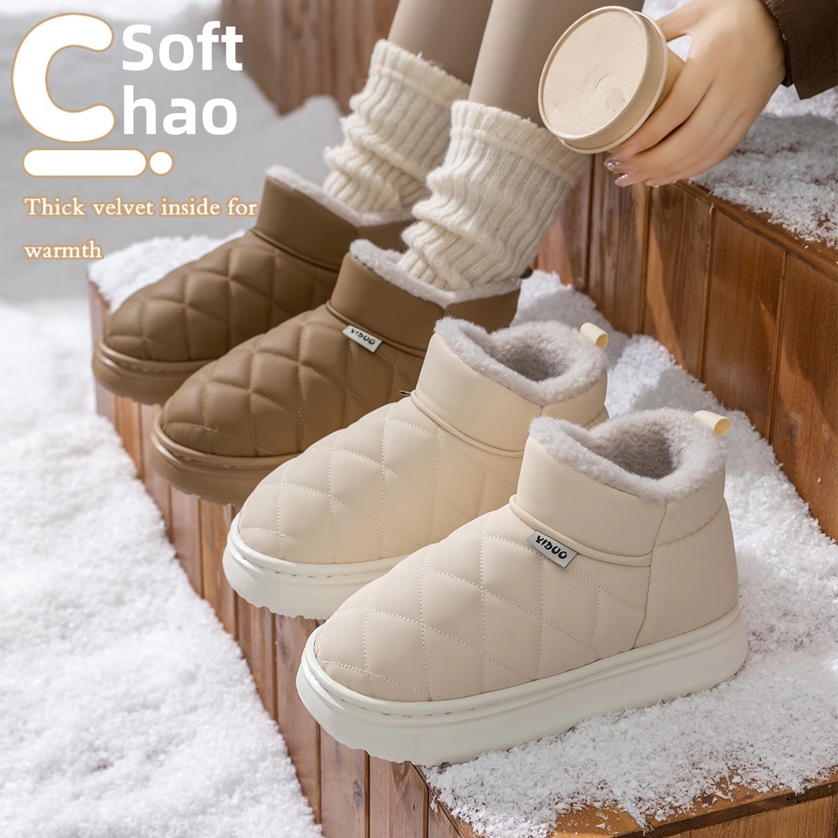 Women Winter Waterproof Snow B - Leather Work Flats review and price