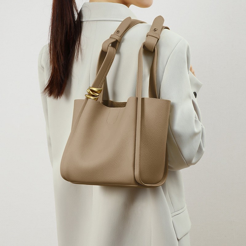 Genuine Cowhide Leather Tote B - Leatherwork Rings review and price