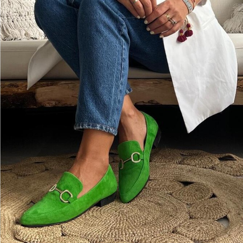 Loafers Women Suede Pointed To - Leather Work Flats review and price