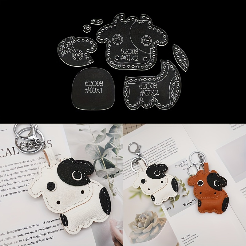 7pcs/set Cute Cartoon Cow Acry - Leatherwork Kit review and price