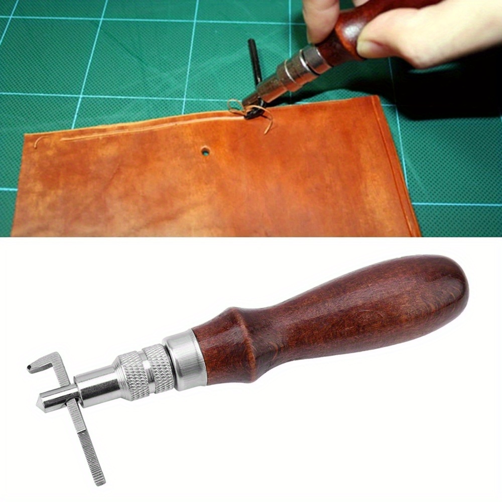 1PC Adjustable Leather Edge St - Groover Stitching Tool review and price