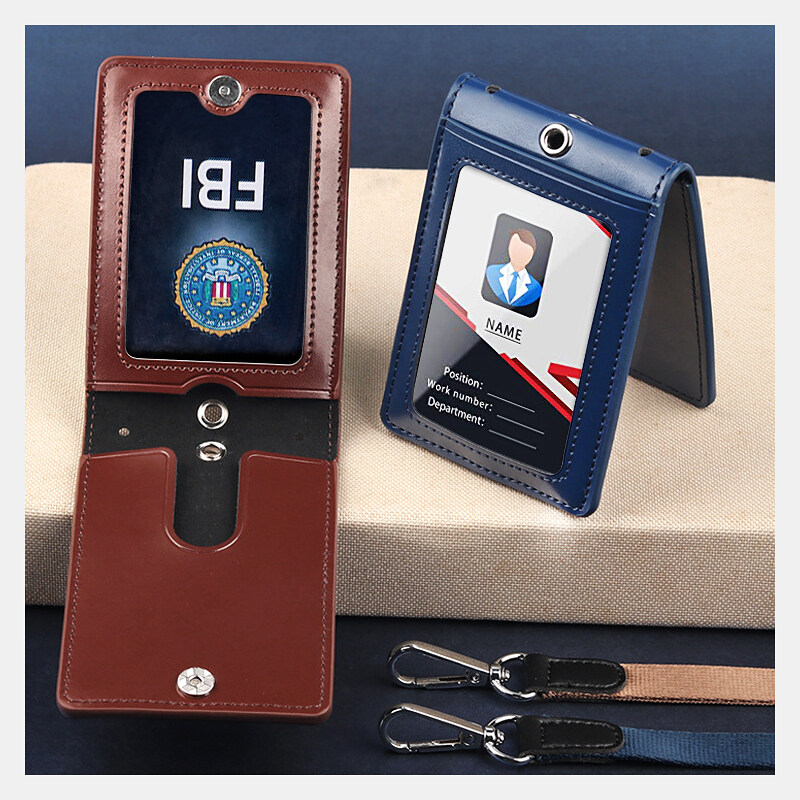 Genuine Leather ID Badge Holde - Leatherworker Name review and price