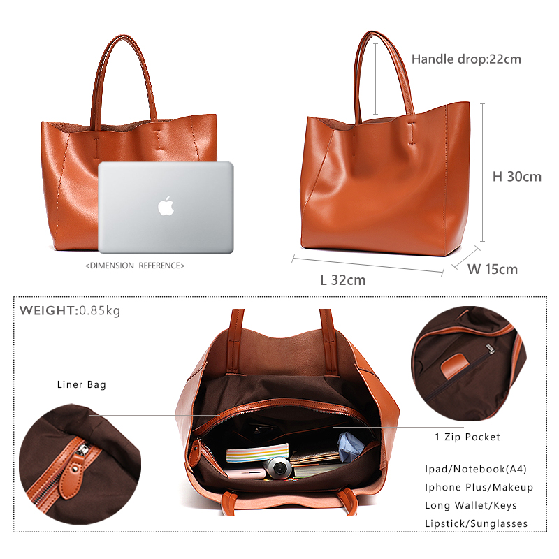 Minimalist Big Tote Bag Women  - Leatherwork Workshop review and price