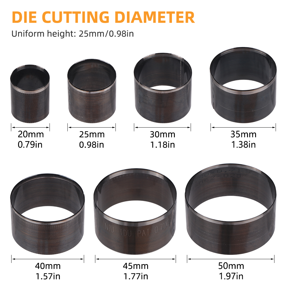 7pc/set Leather Round Punching - Leatherwork Rings review and price