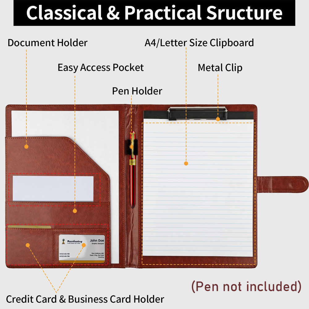 Multifunctional Leather Folder - Leather Work Folder review and price