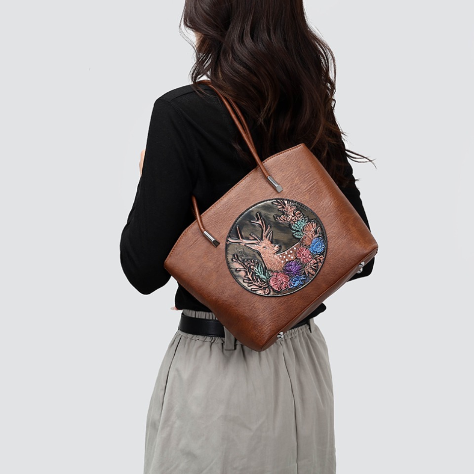 Women Vintage Embossed Deer Fl - Leatherwork Workshop review and price