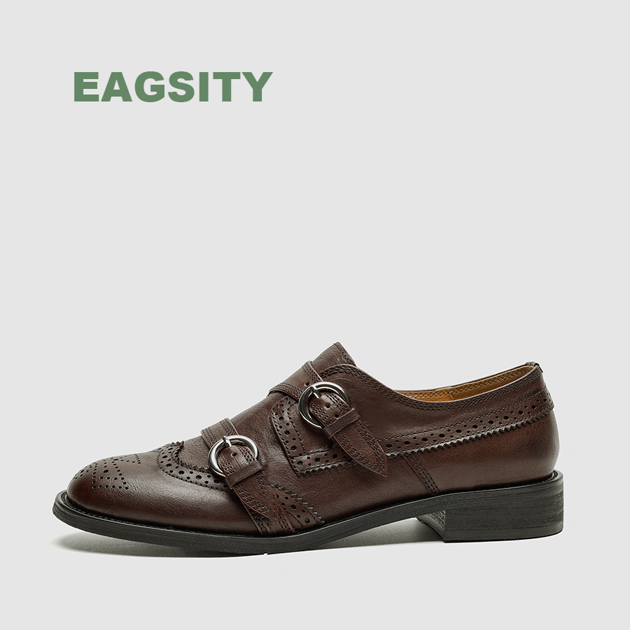 EAGSITY Cow Leather british st - Leather Work Flats review and price