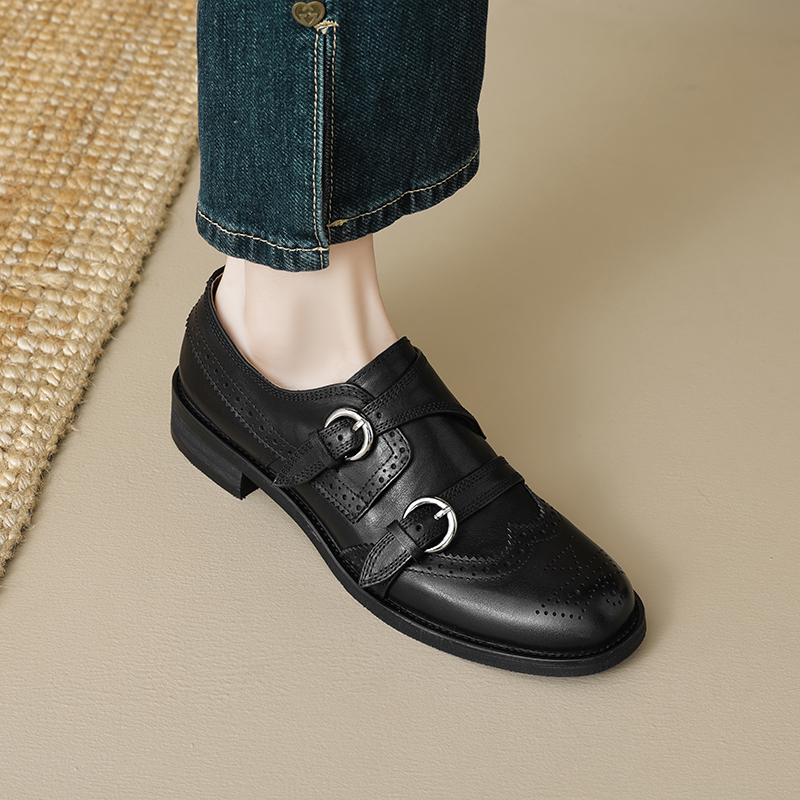 EAGSITY Cow Leather british st - Leather Work Flats review and price