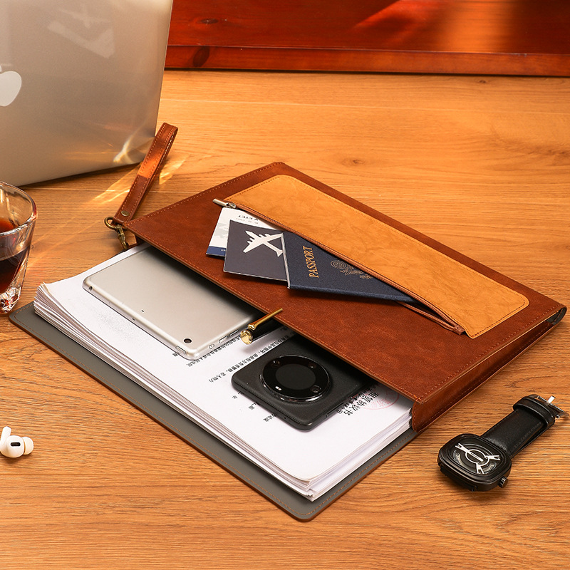 1PCS Leather A4 Document Bag T - Leather Work Folder review and price