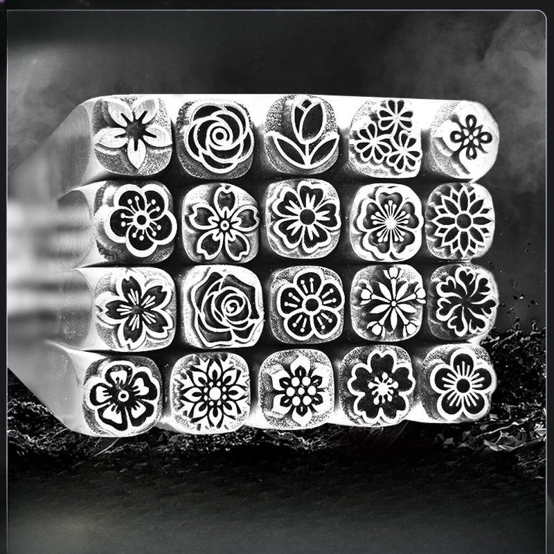 5/7mm Flower Pattern Metal Sta - Leatherwork Accessories review and price