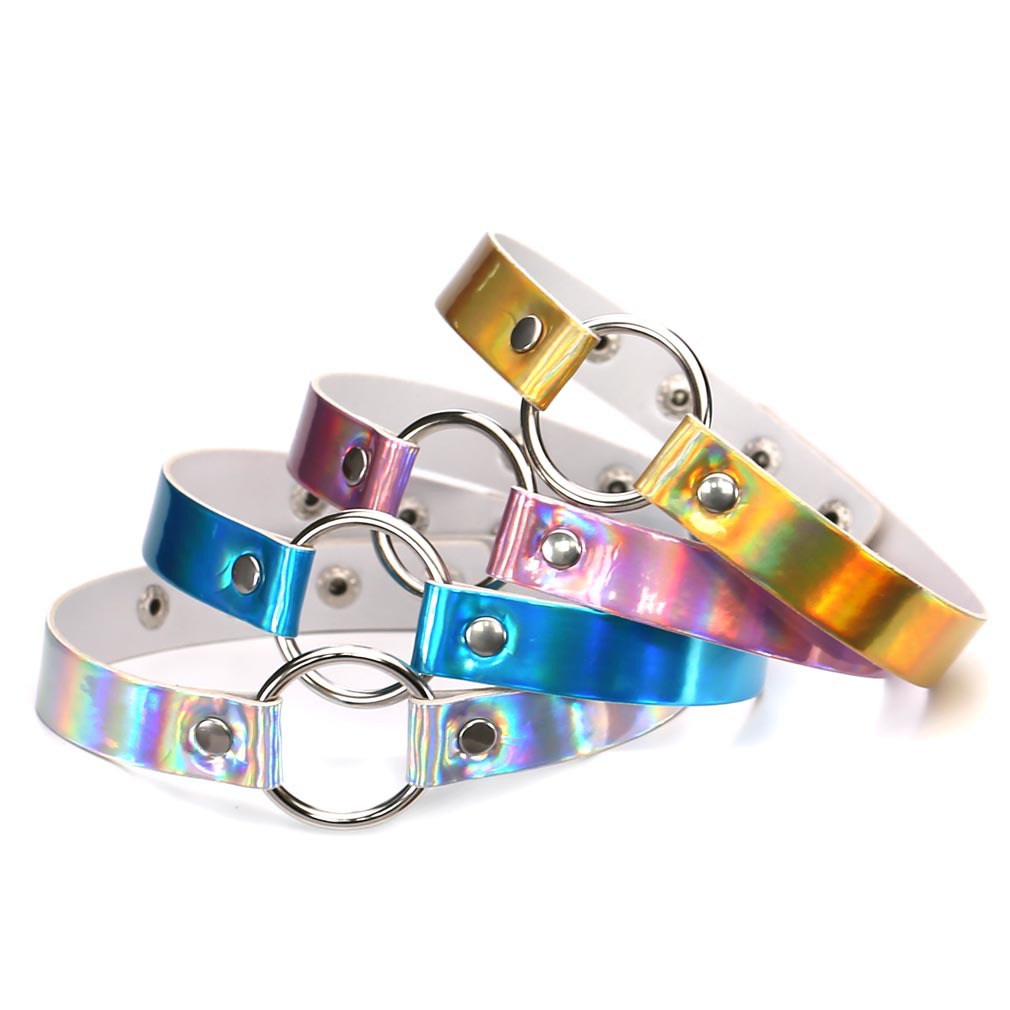 Gothic Neon Color Leather Coll - Leatherwork Rings review and price