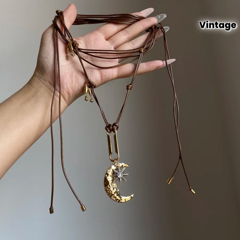 Vintage Gold Color Moon Star P - Leatherwork Rings review and price